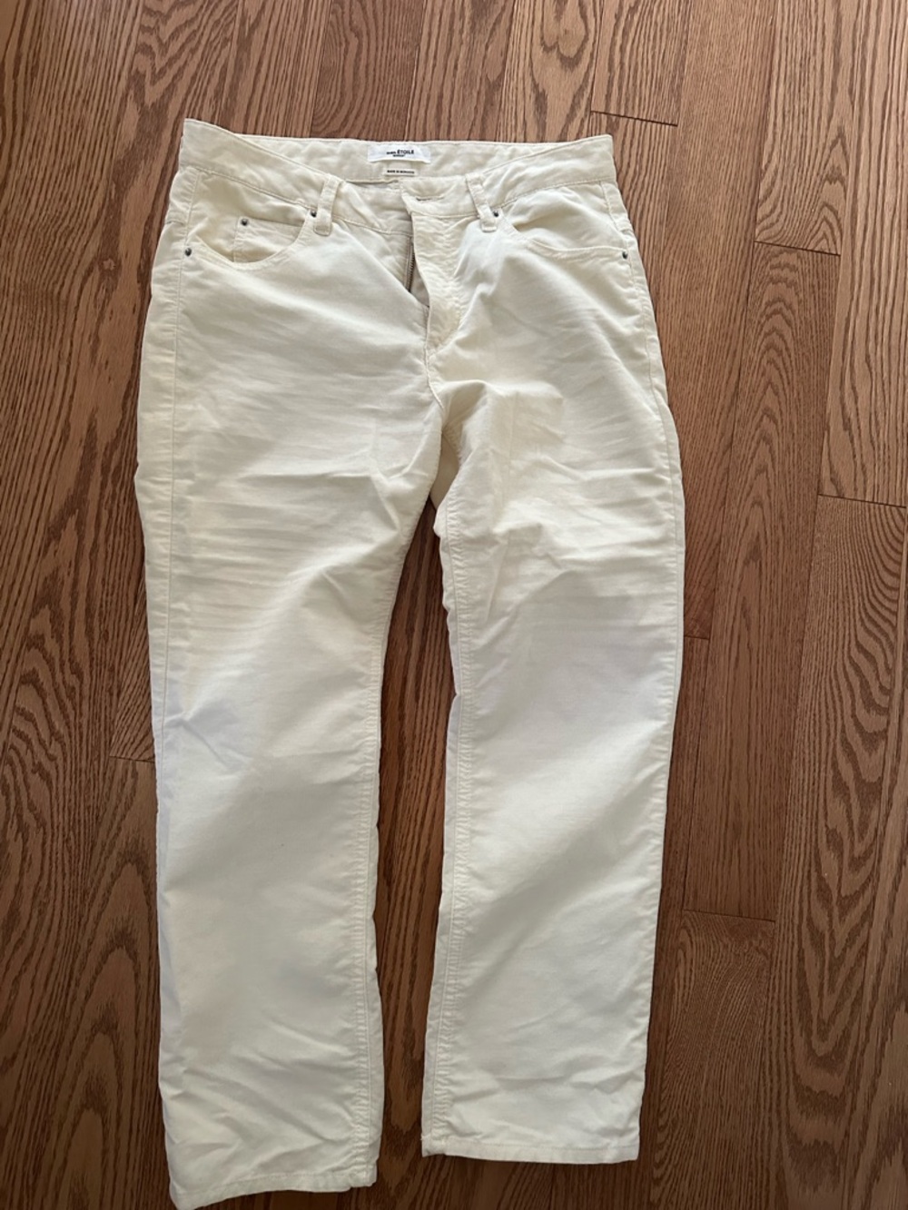 Isabel Marant Etoile Women's Ankle Cropped Corduroy jeans in Off-White sz38 /26